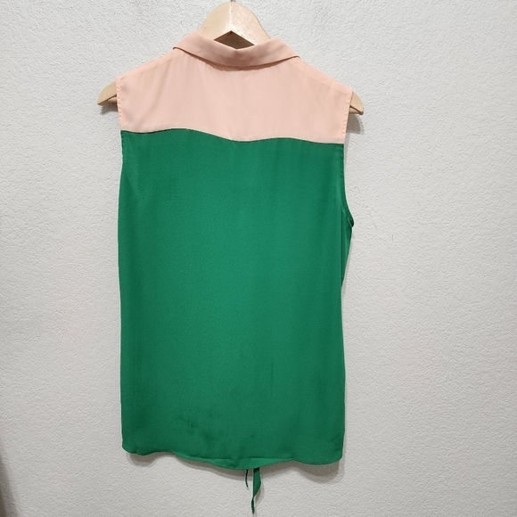 NWT THML Button Up Tie Waist Top Size L - Picture 3 of 10